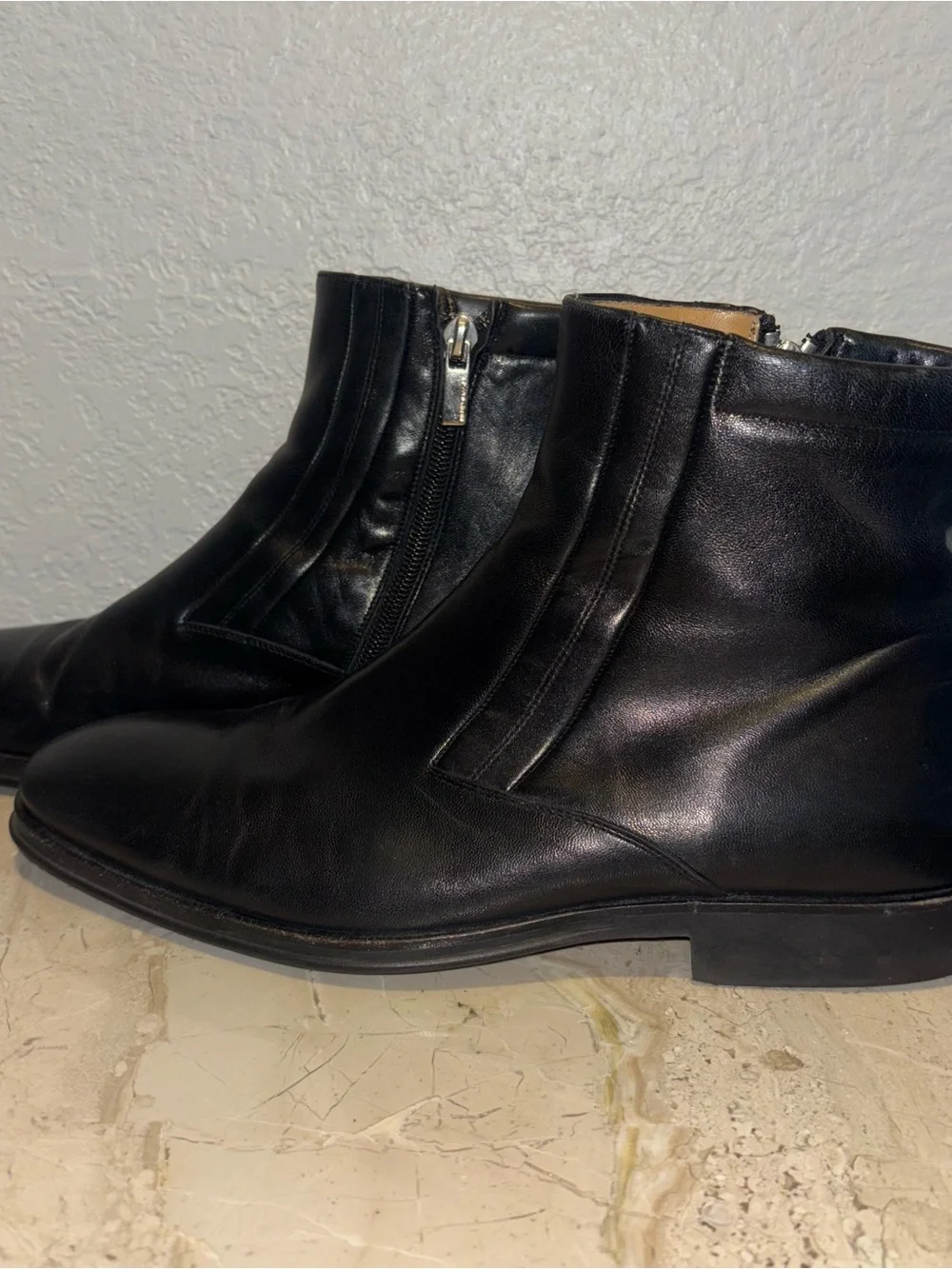Bruno MAGLI Men’s Raspino Zip Up Boot - Black Leather Size 7.5 M EUC M01575